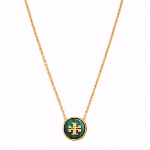 Tory Burch Semiprecious Stone Logo Necklace - Picture 3 of 5